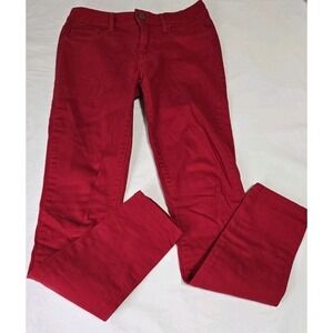 Refuge Women's Size 2 Jeans Red Skinny Stretch Tight Leggings